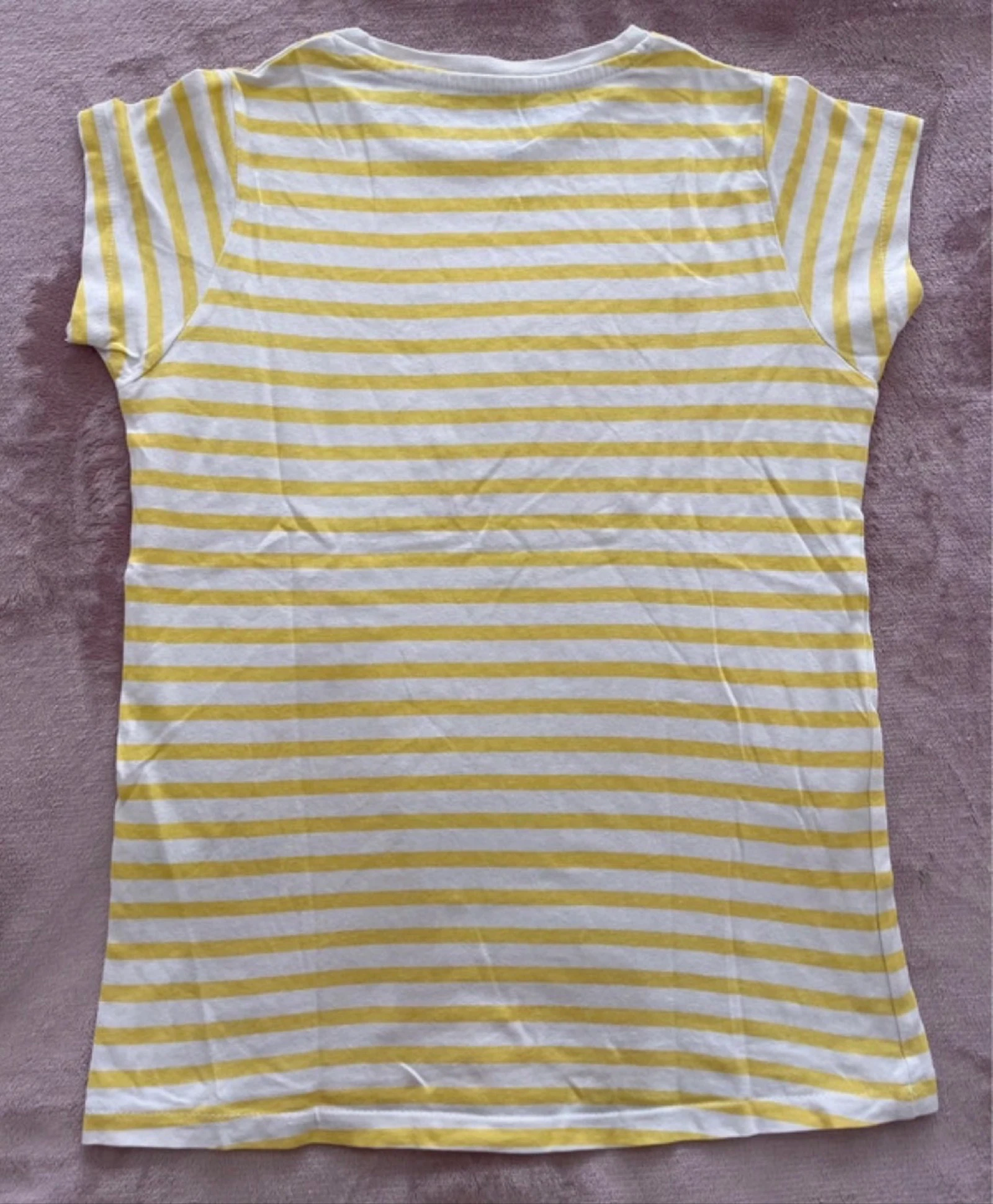T-shirt MO Kids aux rayures jaunes et blanches – photo 5